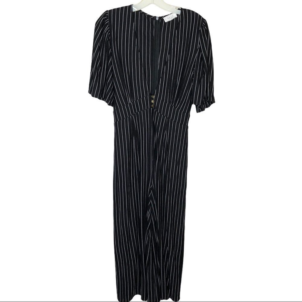 SAGE the Label Jumpsuit Black Pinstripe‎